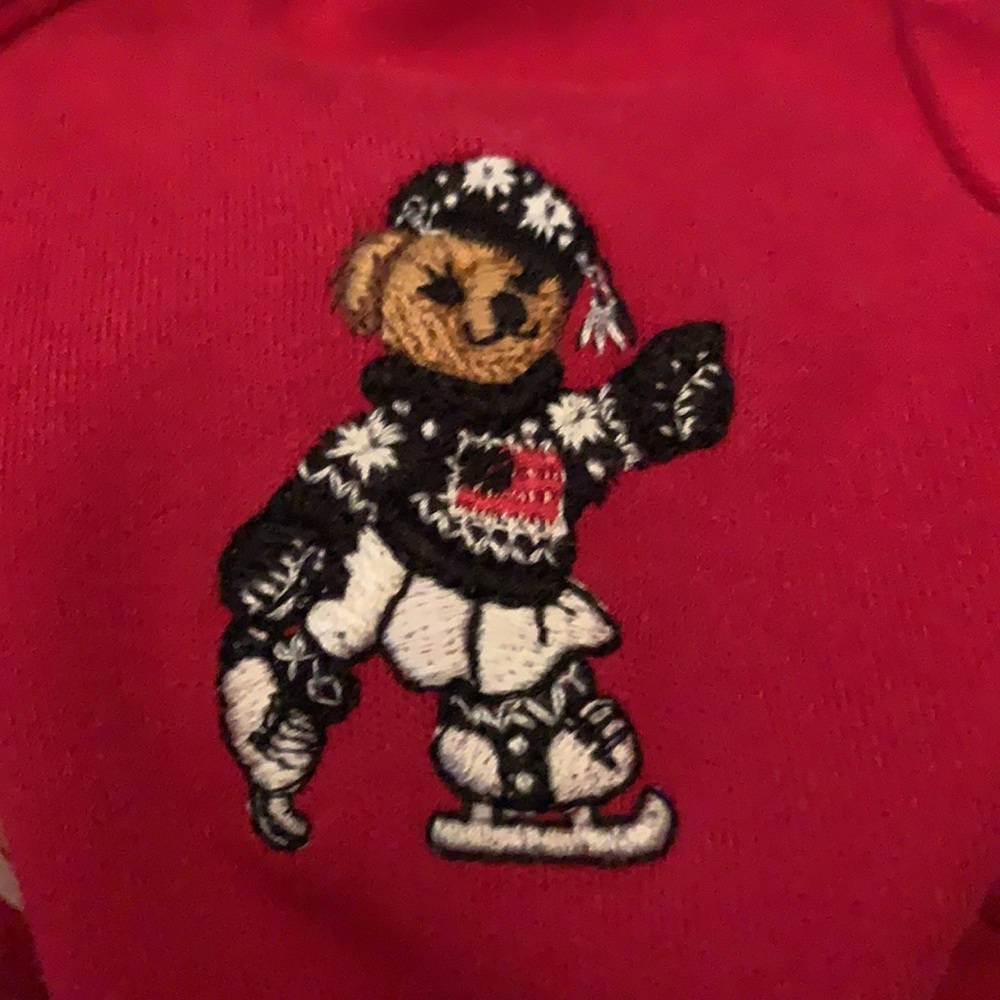 Ralph Lauren Embroidered Polo Bear Footed Coverall - Picture 3 of 3